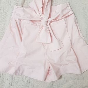 🌶J Crew Tie Waist Pink Cotton Shorts